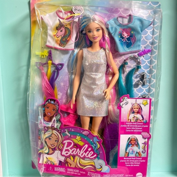 Mattel Other - Barbie Doll Fantasy Hair With Mermaid & Unicorn Looks and Accessories NEW